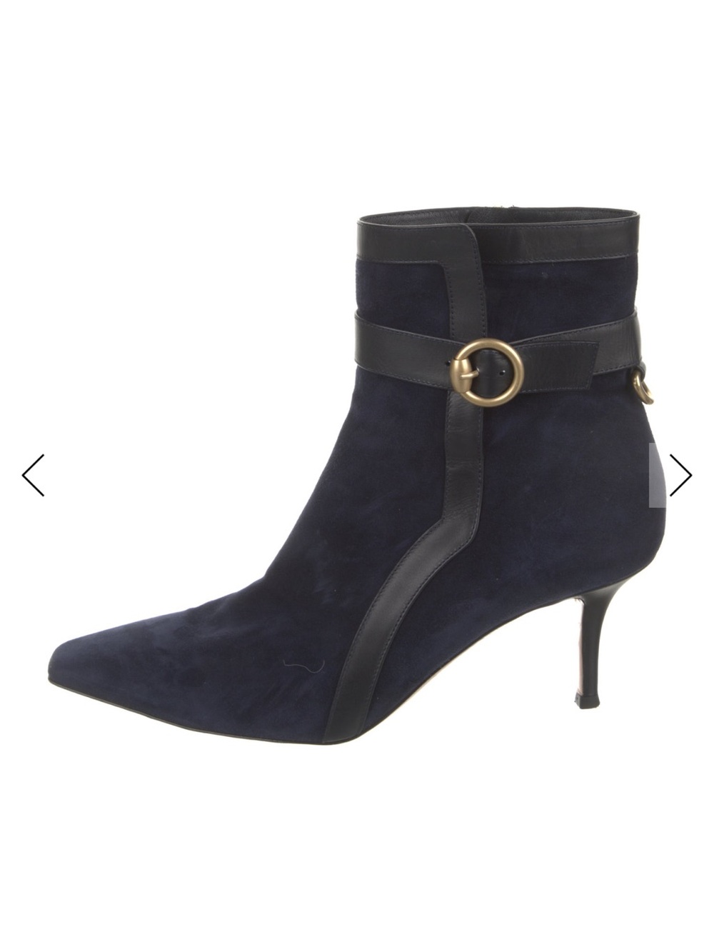 Gianvanito Rossi Navy blue suede booties